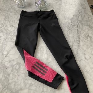 Adidas Climacool Black and Pink Leggings Small
